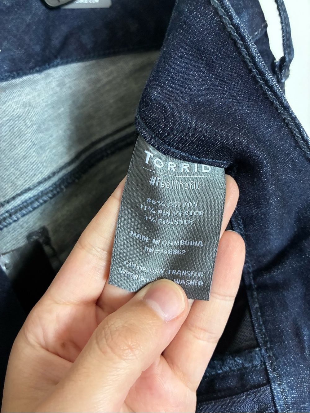 Torrid Limitless Stretch Dark Blue Jean stretches up to three sizes 16-20 NWT - Picture 13 of 16